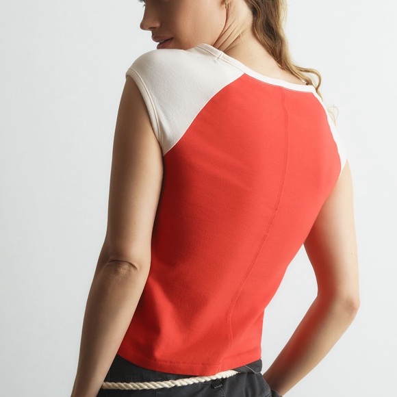 Anthropology Pilcro Baby Ringer Graphic Tee - Picture 4 of 7